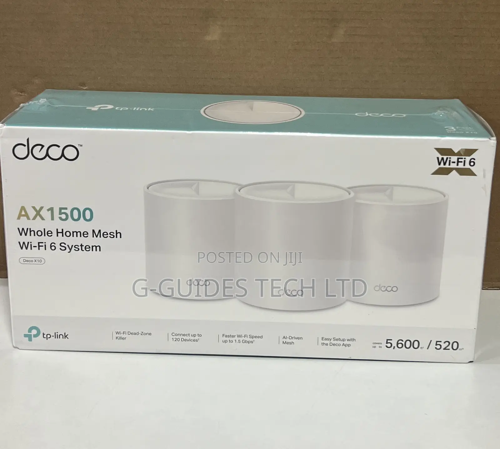 Tp-Link Deco X10 Ax1500 Whole Home Mesh Wi-Fi 6 System 3-Pack