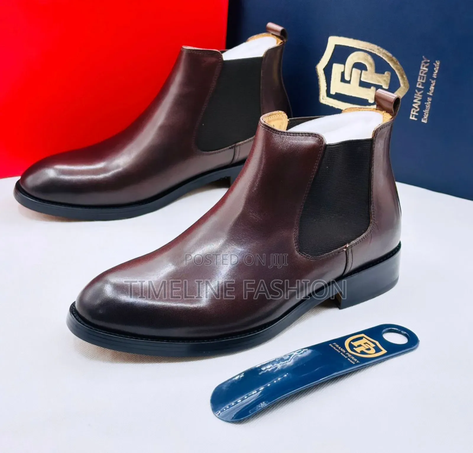 Frank Perry Ankle Boots Coffee Brown Easy Wear