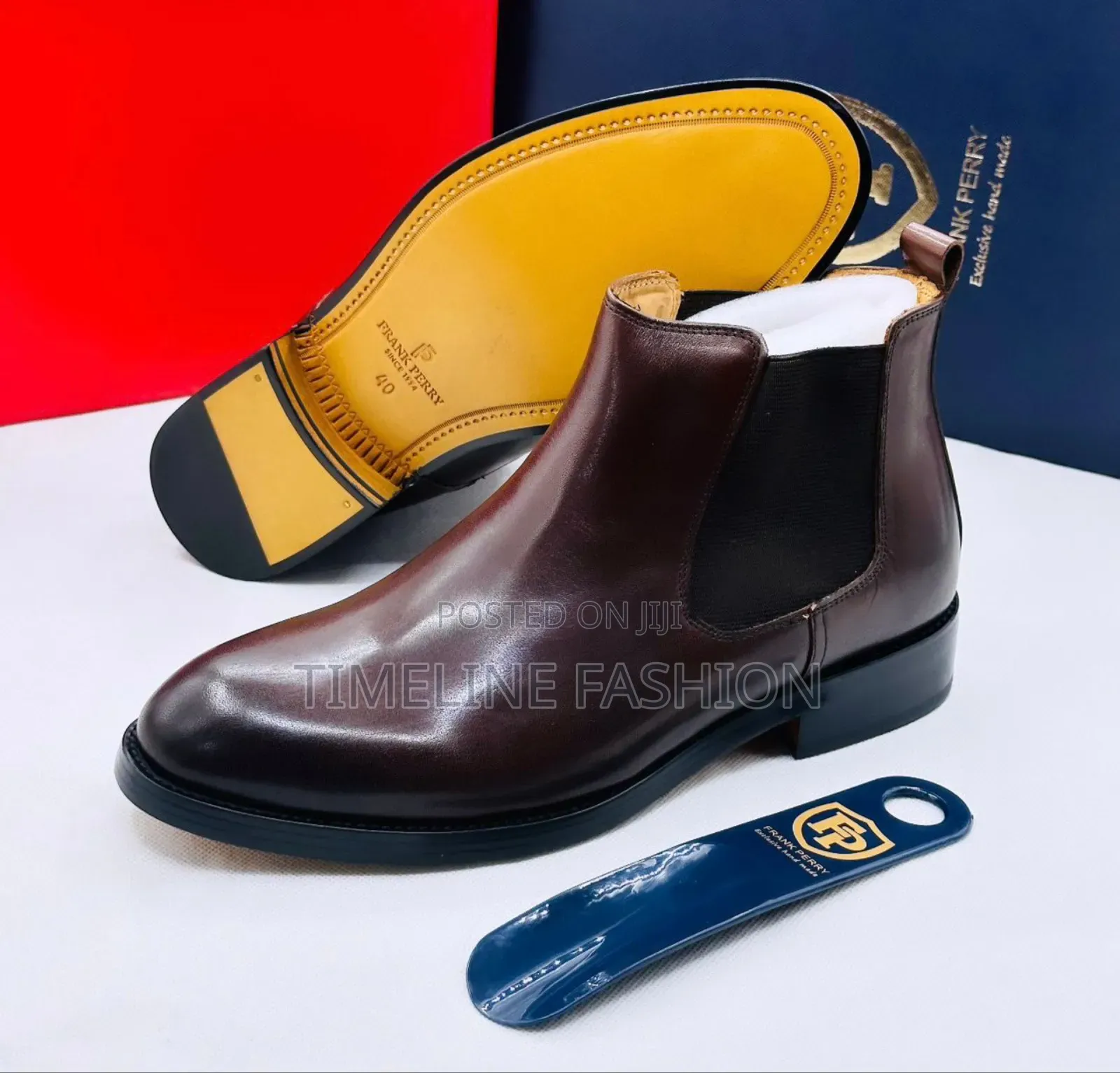 Frank Perry Ankle Boots Coffee Brown Easy Wear