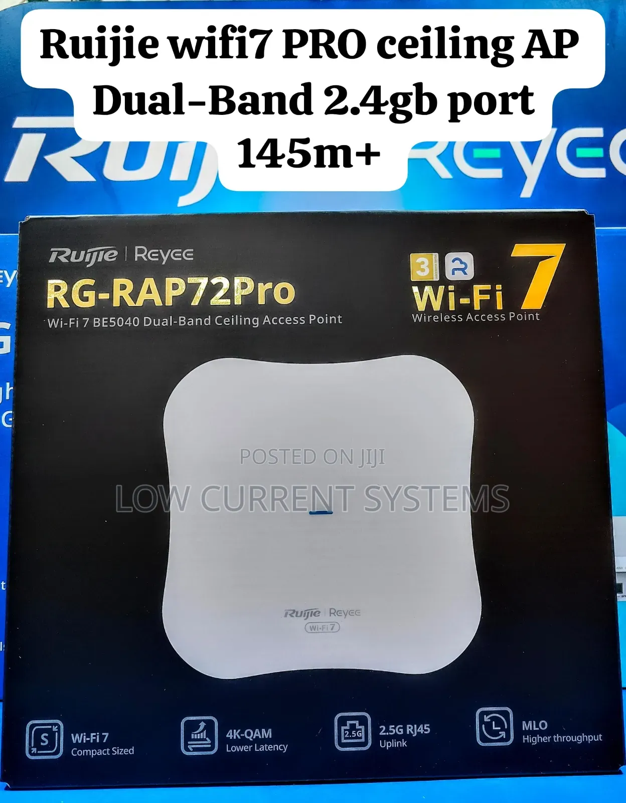 Ruijie Wifi 7 Pro Ceiling Ap 145m+ Access Point Dual Band Be5040