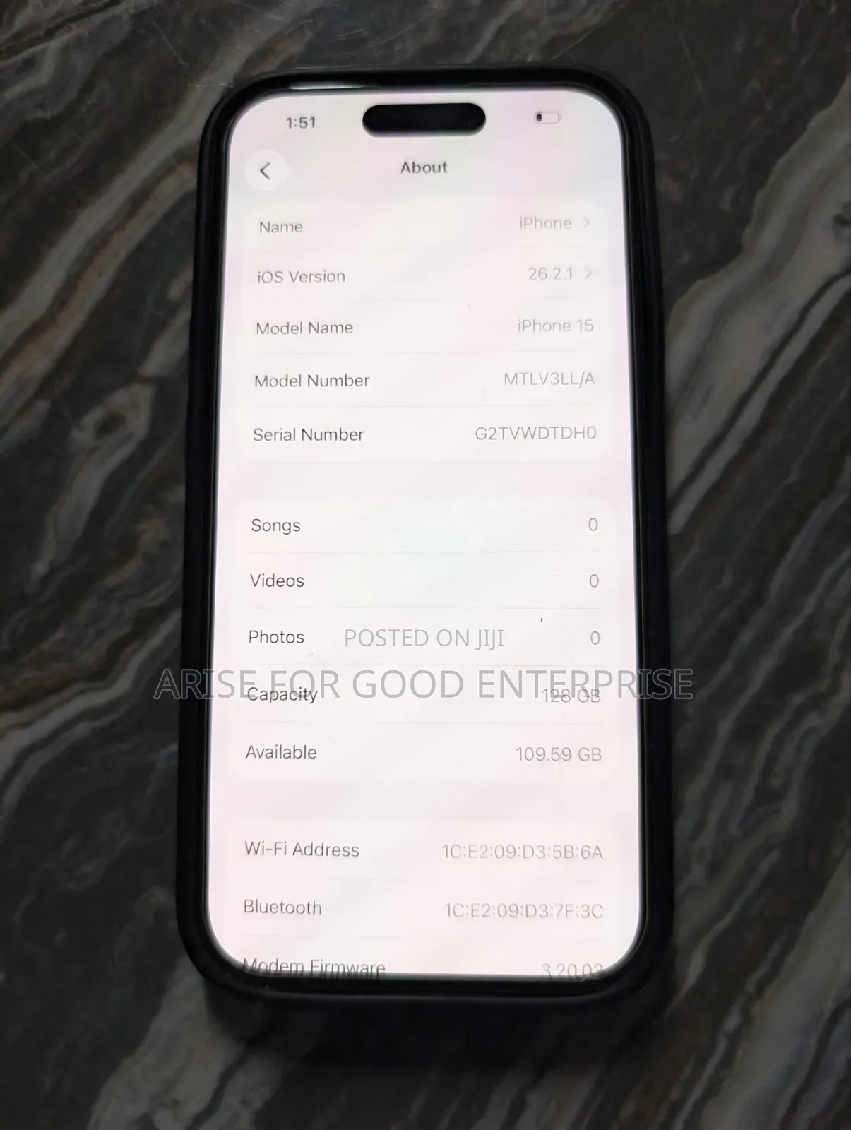Apple iPhone 15 128 GB Black