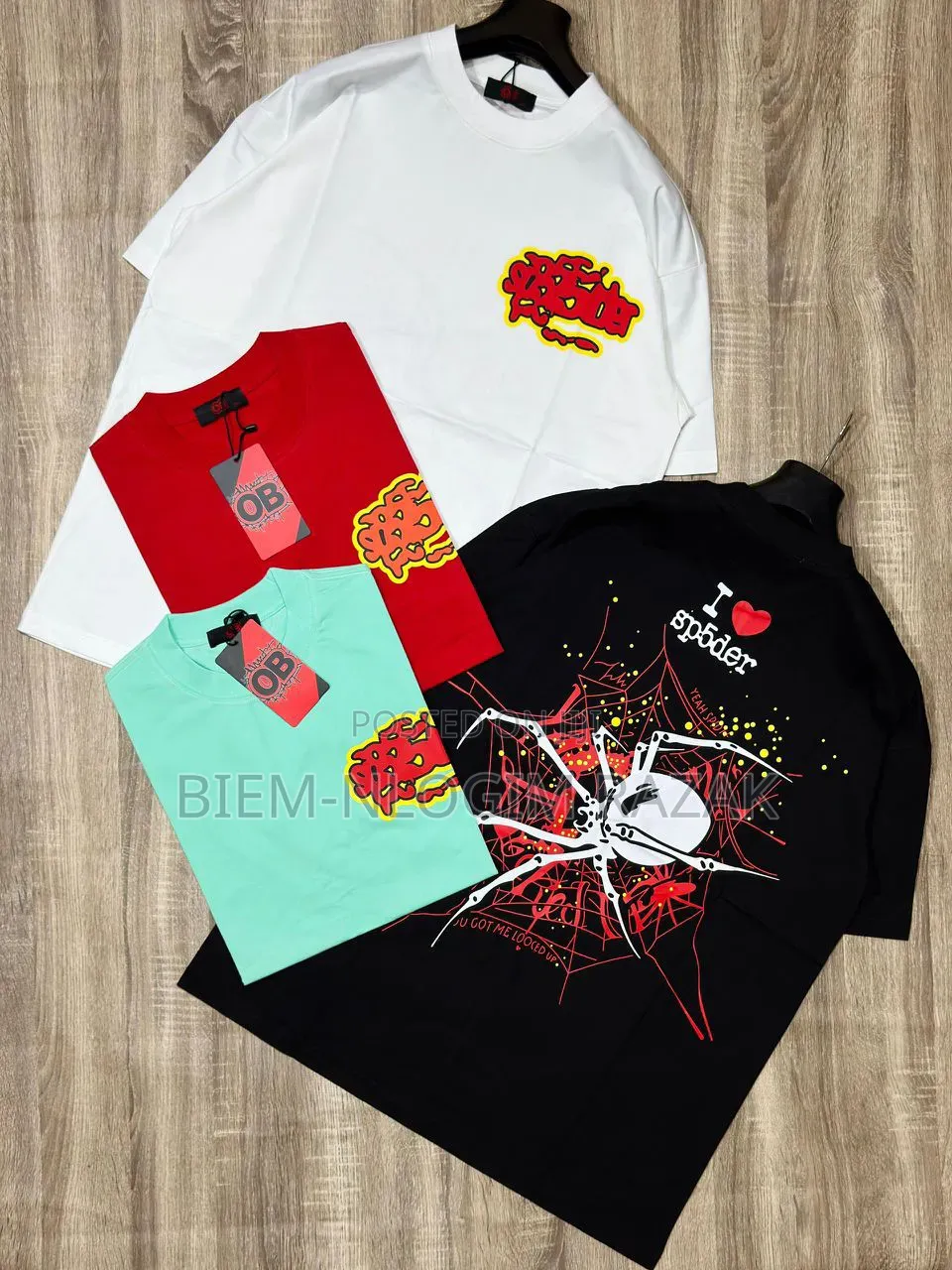 Quality Essentials Fear of God N Spider Web T-Shirts Available in Stoc