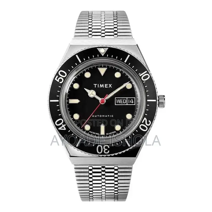 Mens Timex M79 Automatic Silver 40mm Day-Date Watch Tw2u78300