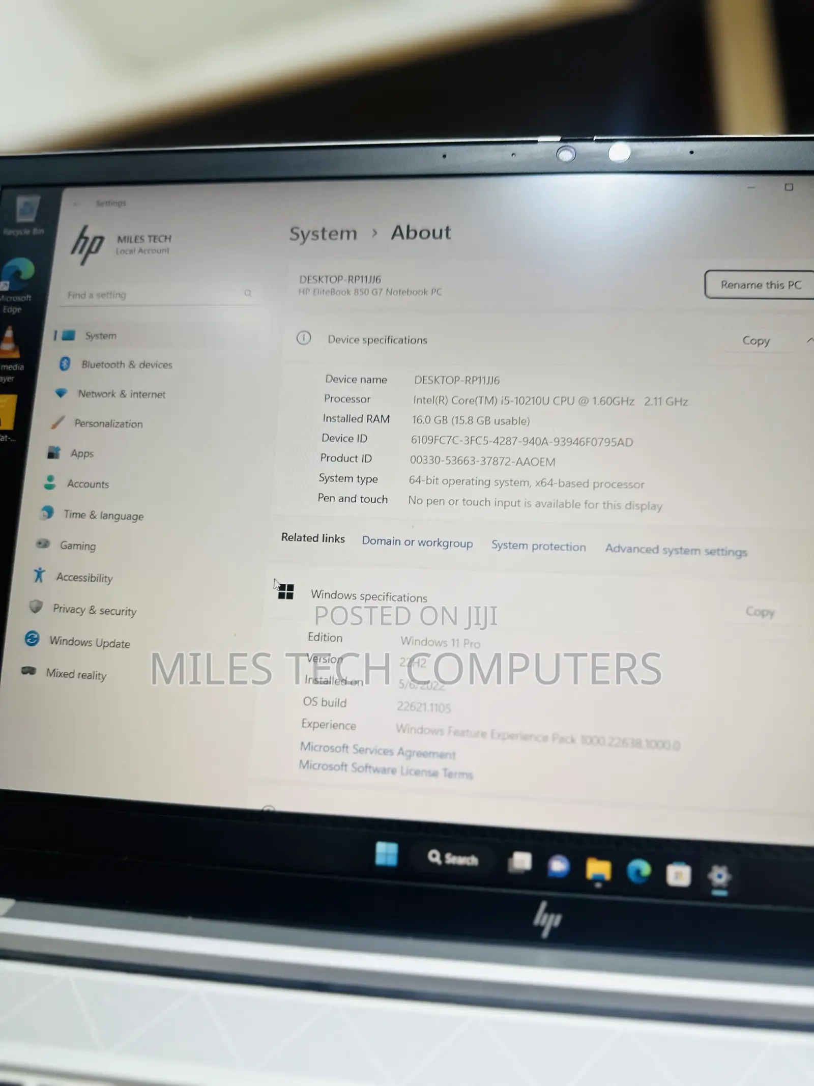 Laptop HP EliteBook 850 G8 16GB Intel Core i5 SSD 512GB