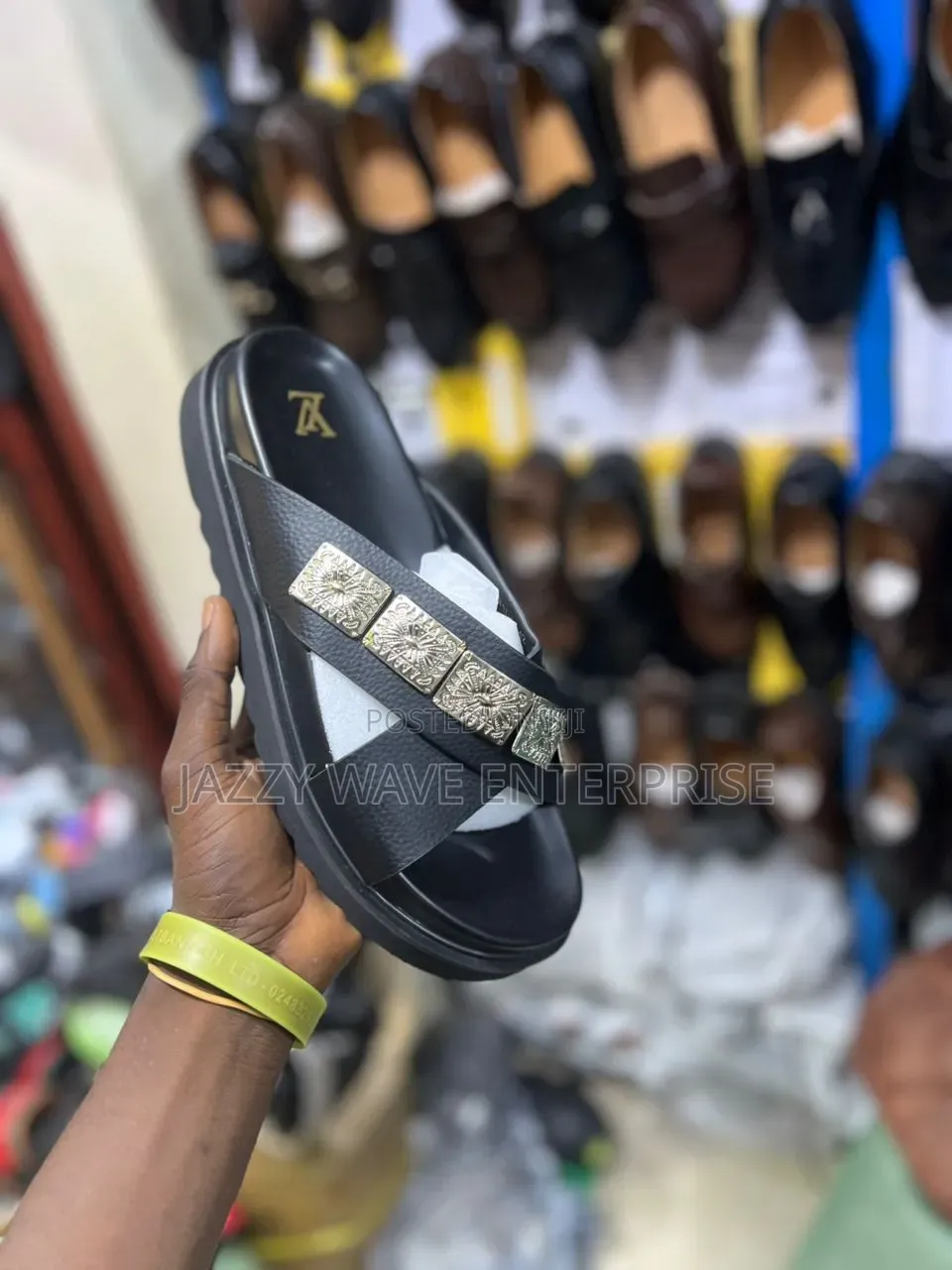 Men's Black Slipper