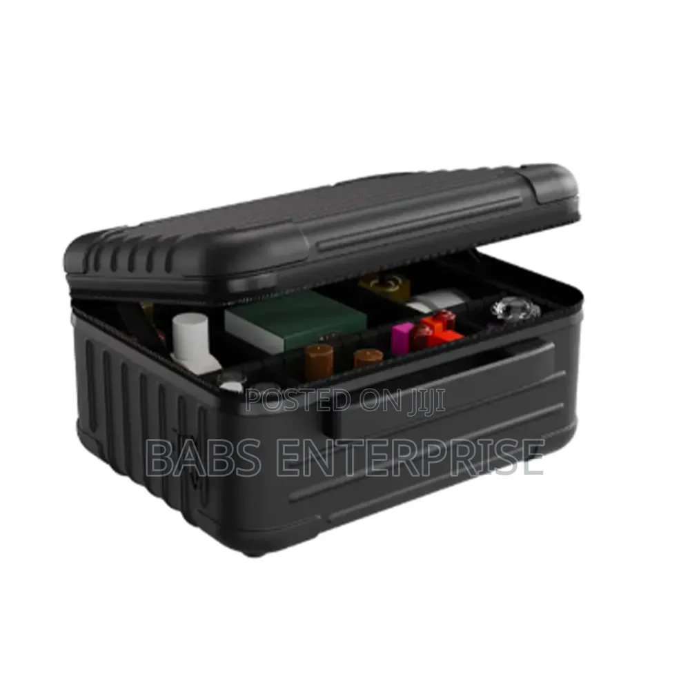 Porodo Lifestyle Travel Makeup Bag With Detachable Led Mirror – Black