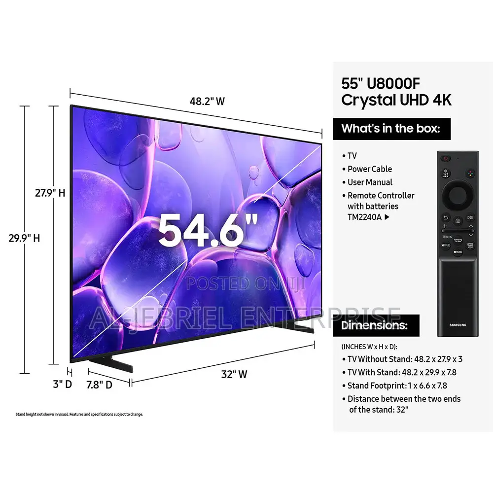 Samsung 55” Tv