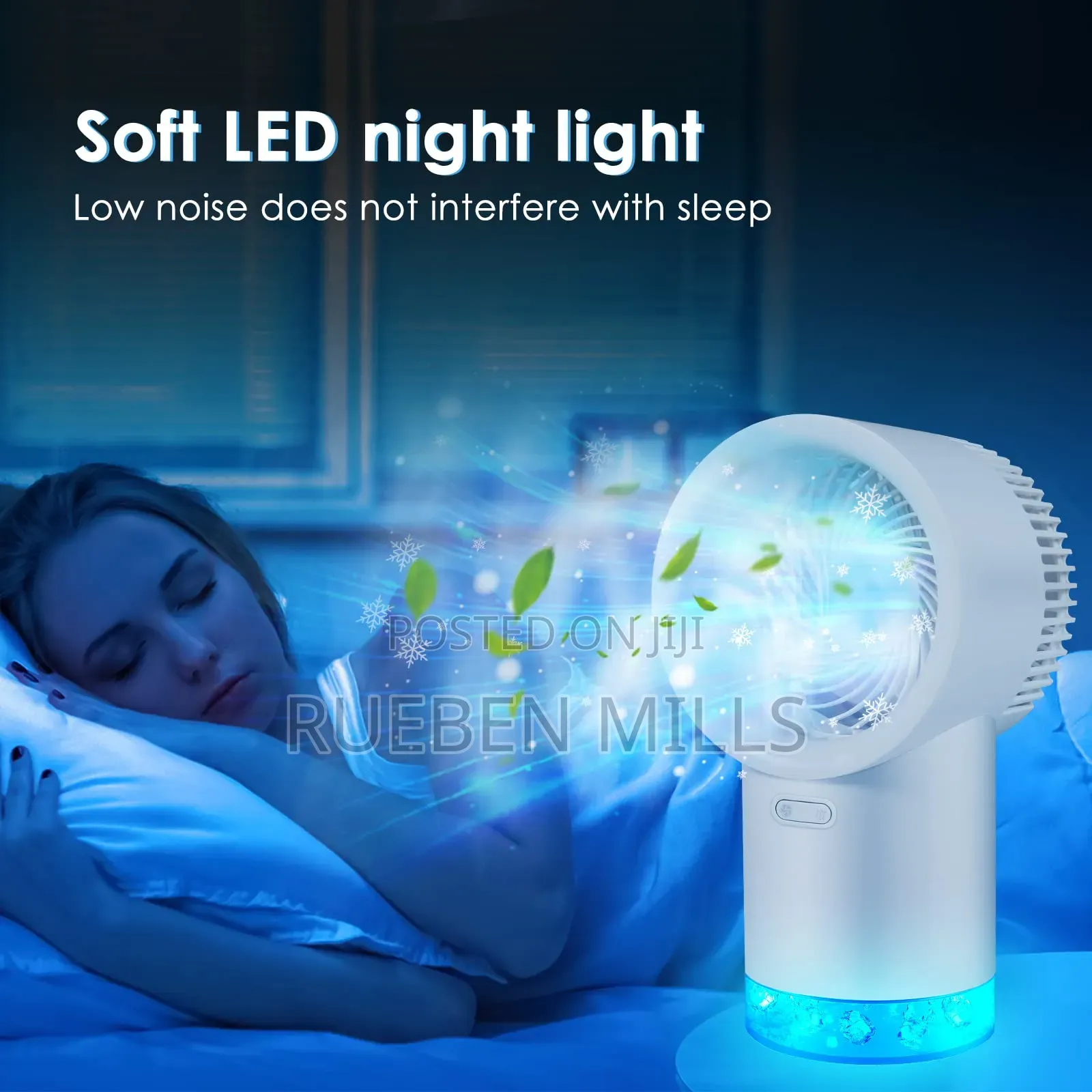 Mist Diffuser Humidifier Air Cooler Rechargeable Fan - 400ml Capacity
