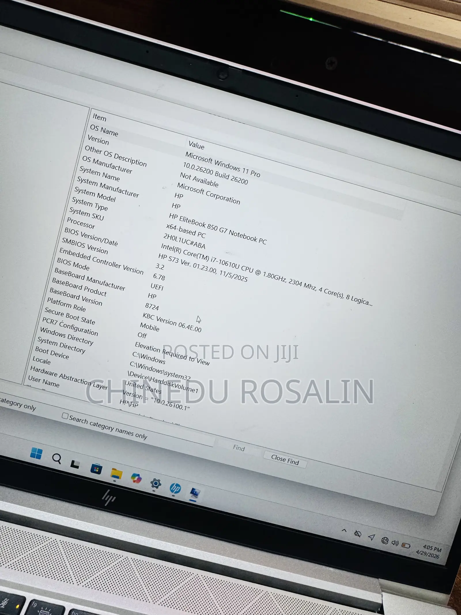 Laptop HP EliteBook 850 G8 16GB Intel Core i7 SSD 256GB