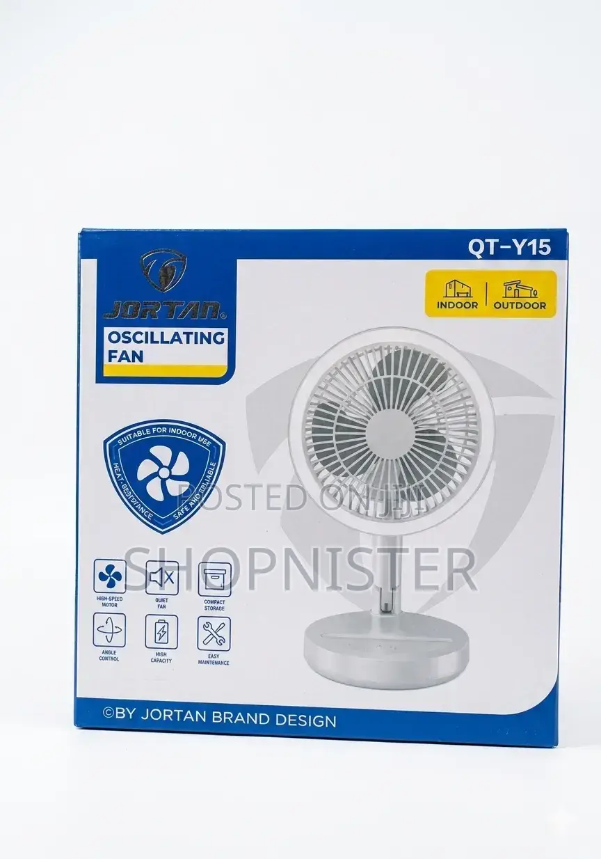 Brand New Jortan Foldable Rechargeable Standing/Table Fan