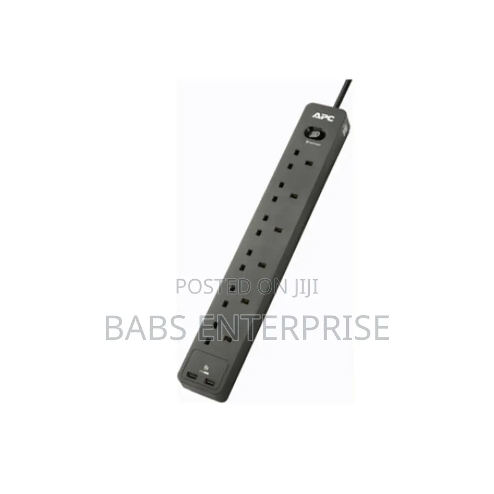 Apc Surge Arrest Essential Surge Protector 6x Bs1363 Outlet Plug/2m