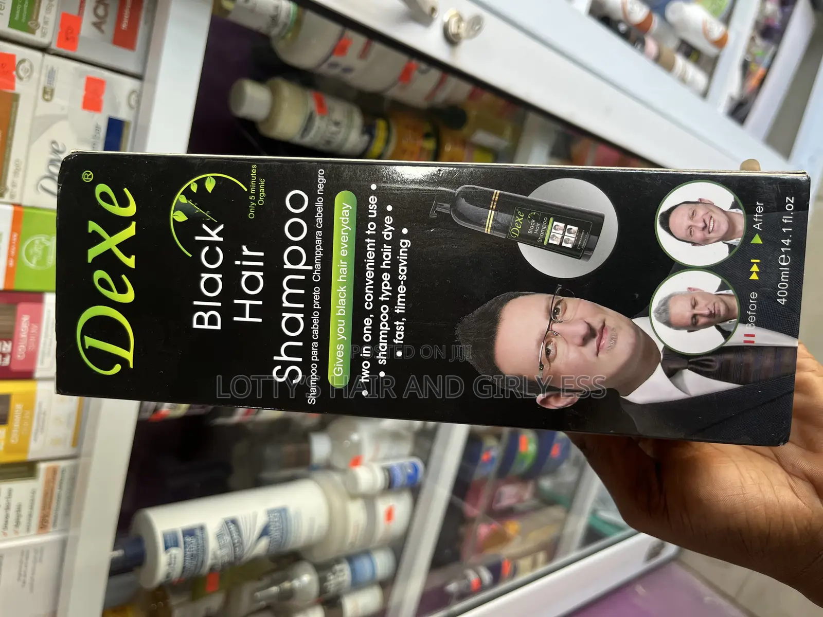 Get Black Hair in 5mins With Dexe Shampoo- 2-in -1 Magic