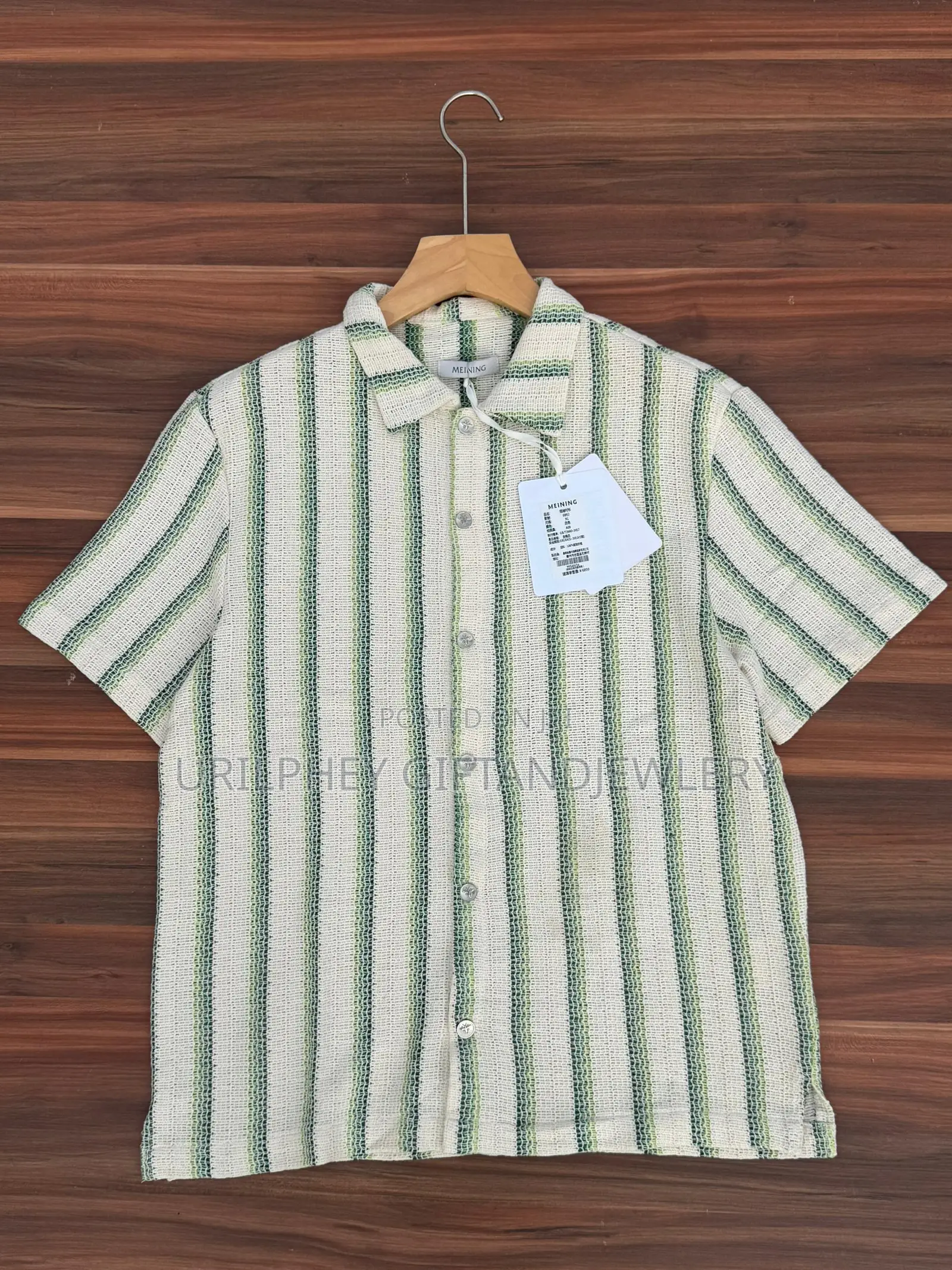 Vintage Knit Striped Button-Up Polo