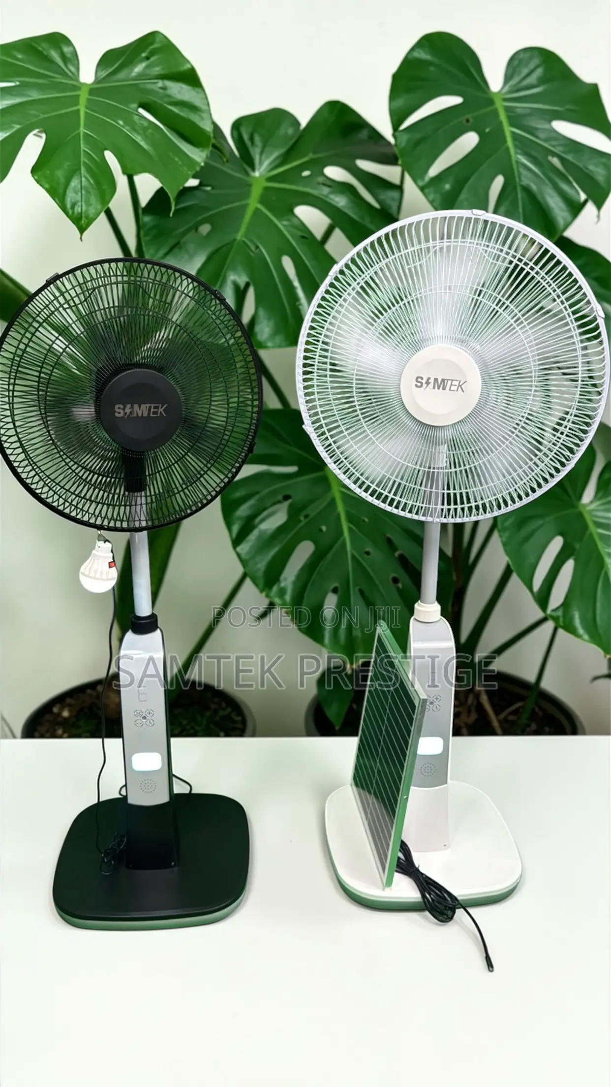 Samtek 16inch Lithium Rechargeable Solar Standing Fan