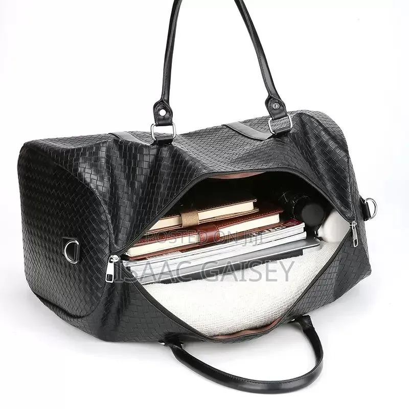 Large Capacity Trendy Woven Duffel Travel Bags