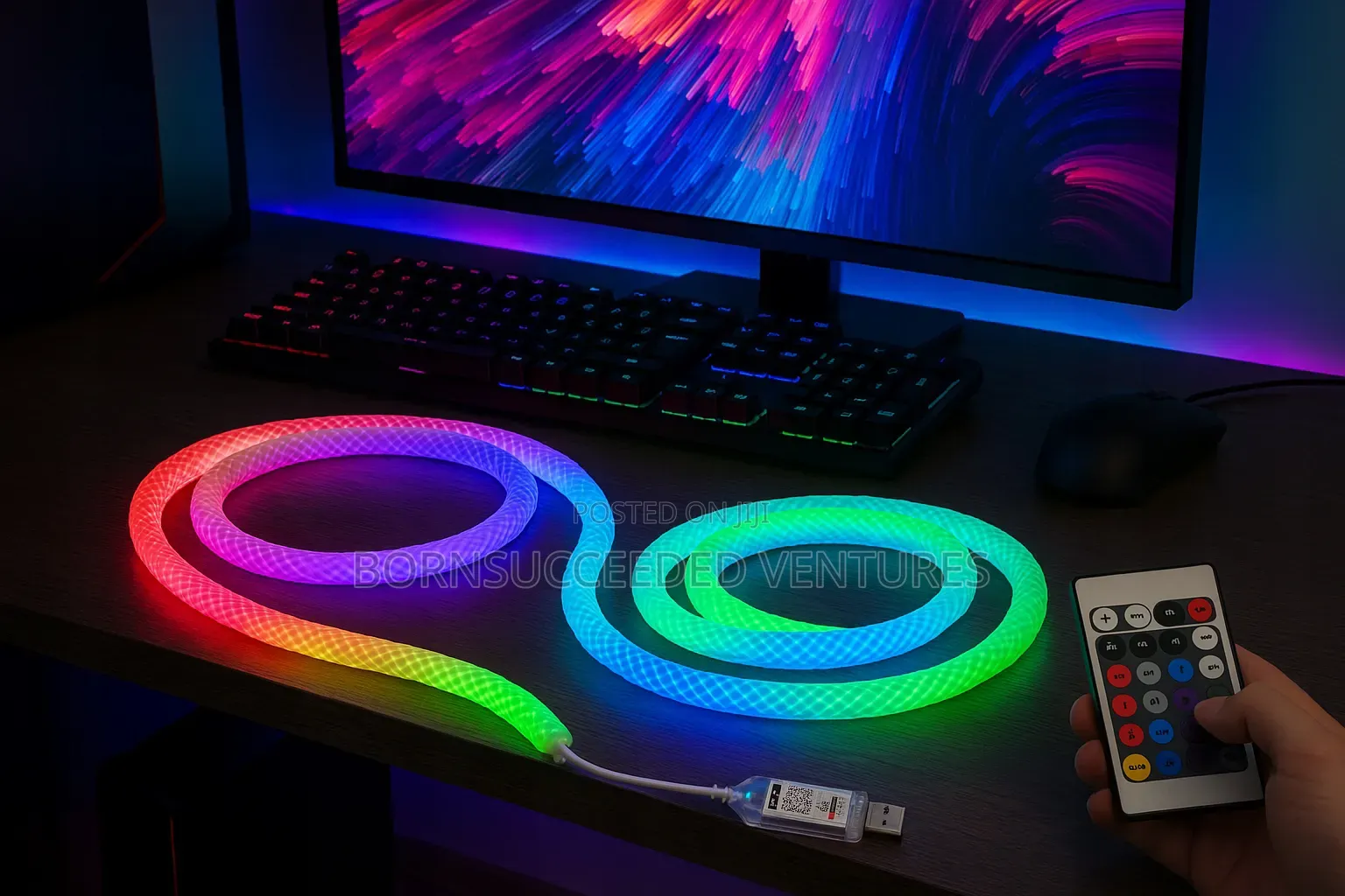 RGB Led String 360° Tube Digital 5m Usb 5v Ip65