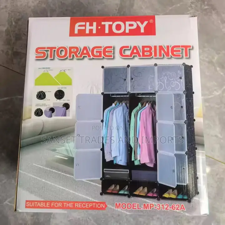 16 Cubes Plastic Wardrobe