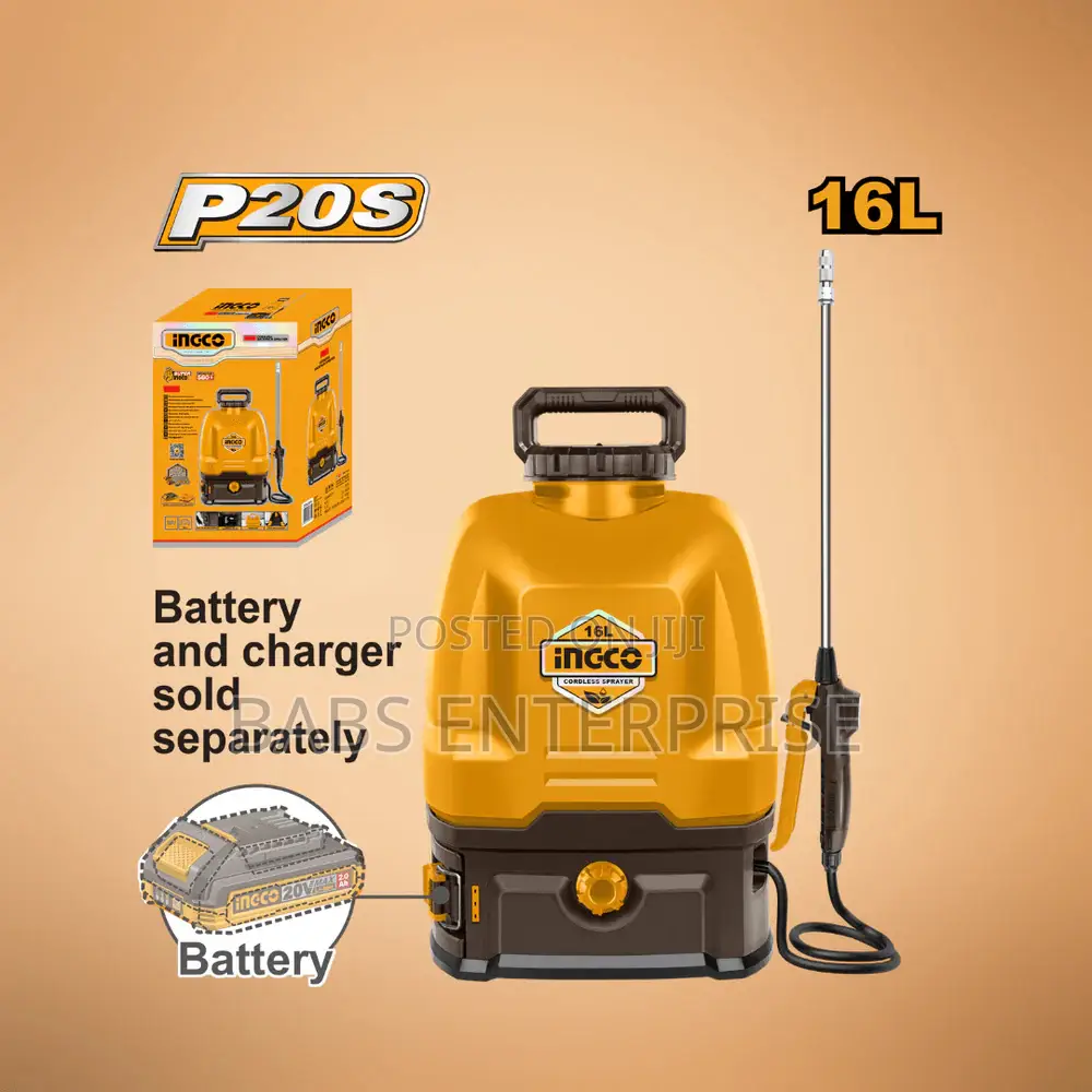 Ingco 20v Cordless Knapsack Sprayer With 16l Tank – Cspli2016