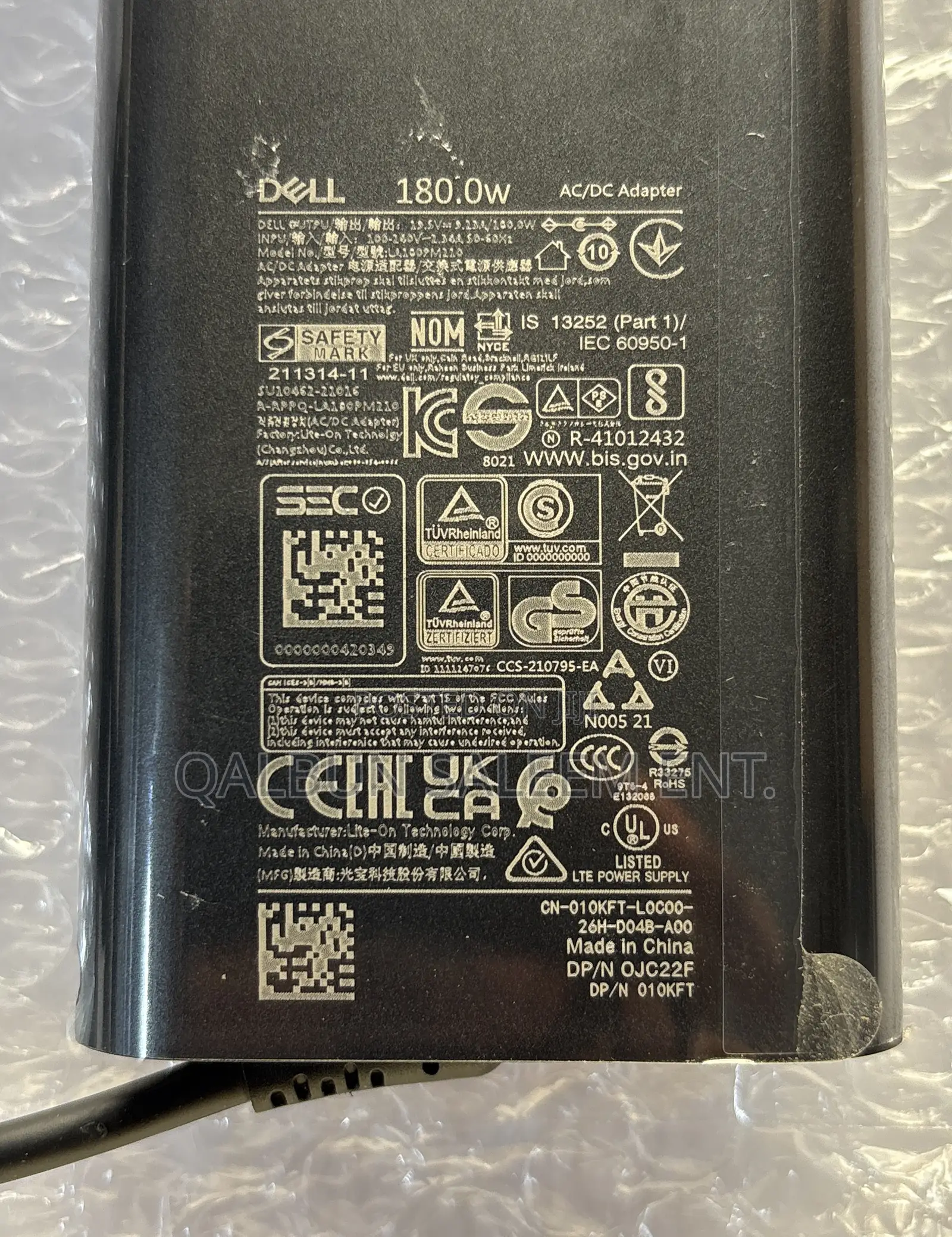 Brand-New Original Dell 19.5v 9.23a 180w Big Pin Adapter