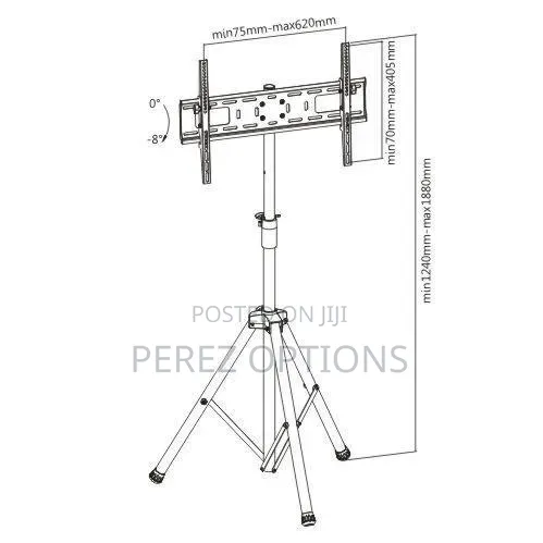 Tp01 Solid Steel Universal Mobile Tv Stand