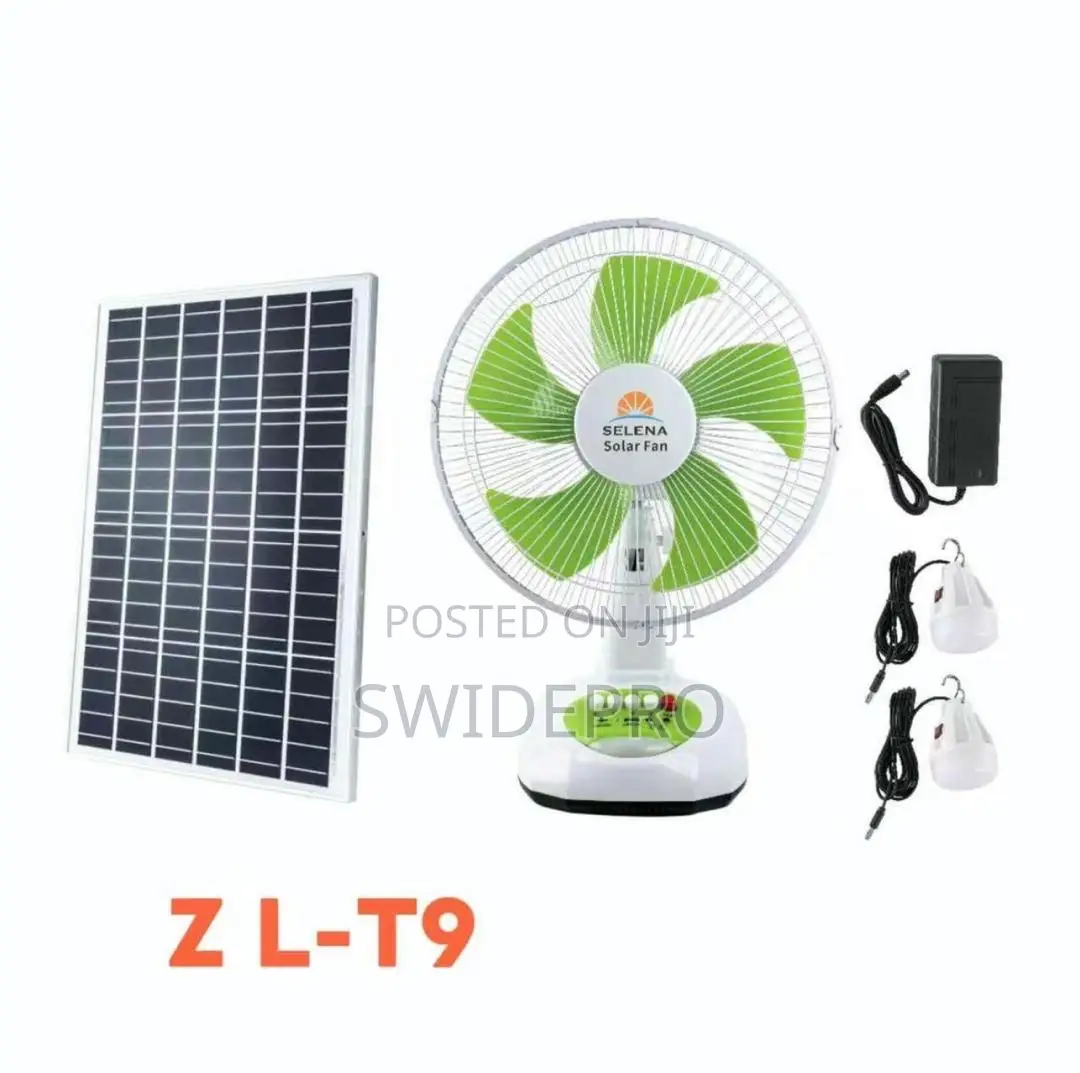Solar Fan / Rechargeable Fan + Bulbs