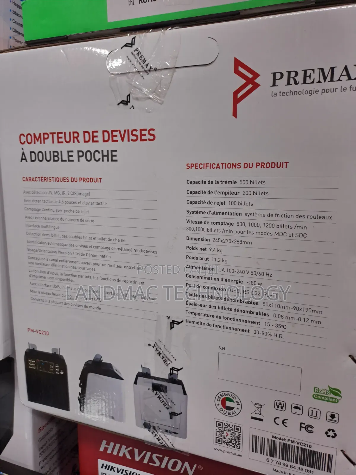 Premax Dual Packet Currency Counter