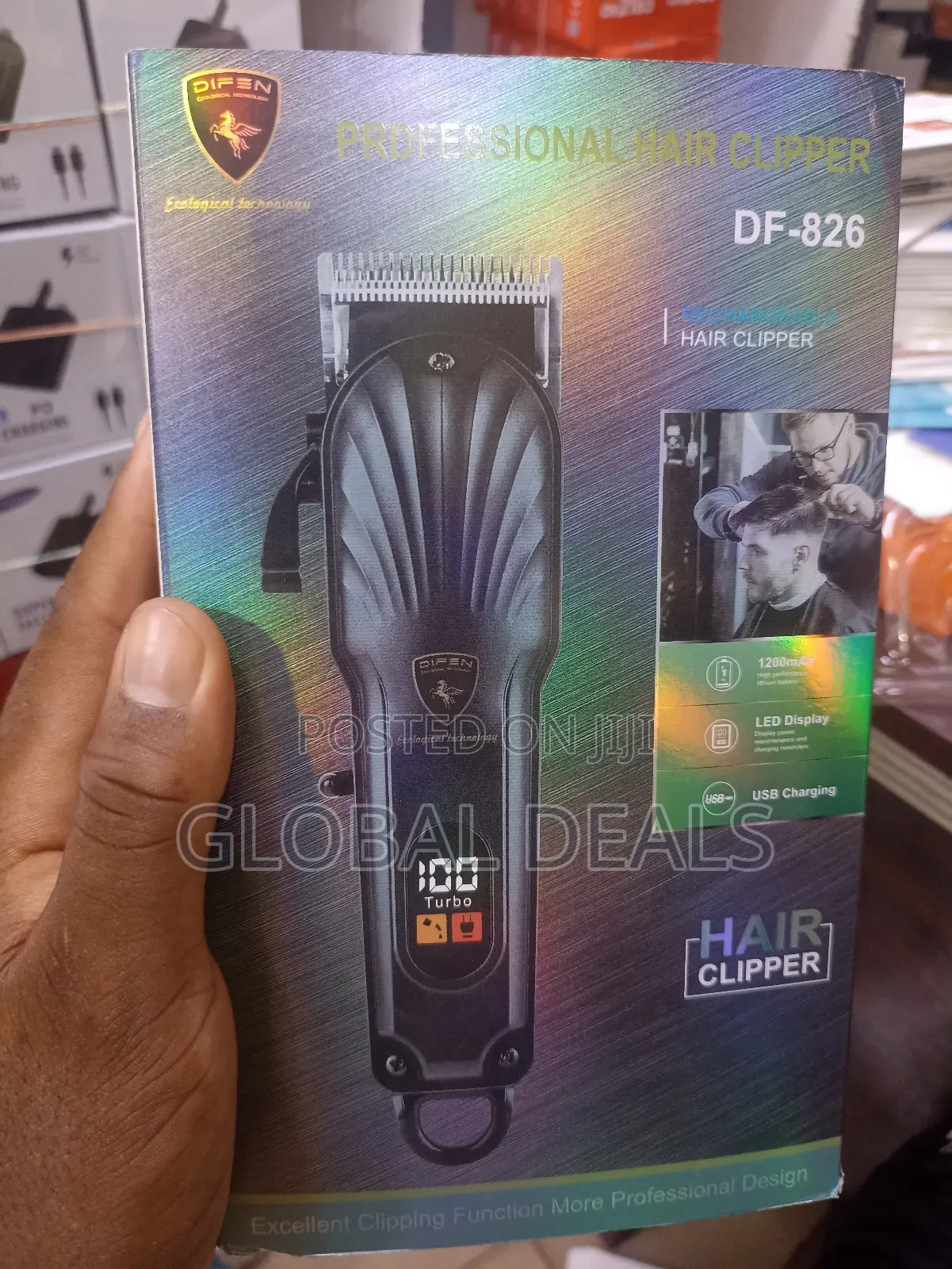 Professional Electric Hair Clipper Rechargeable Barber Machine