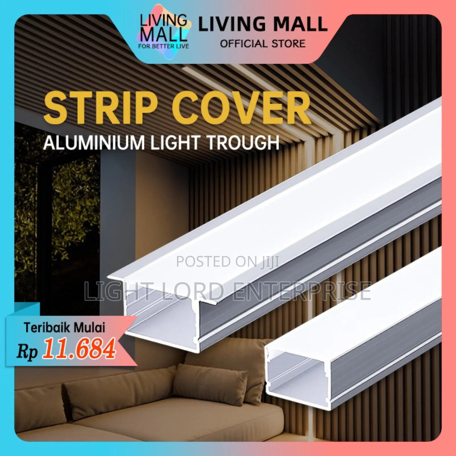 25mm X12mm Rain Proof Aluminum Profile Channel 10feet