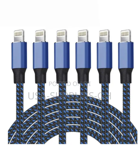 Apple Mfi Certified 6ft Usb-a to Lightning Cable, Braided, From Usa
