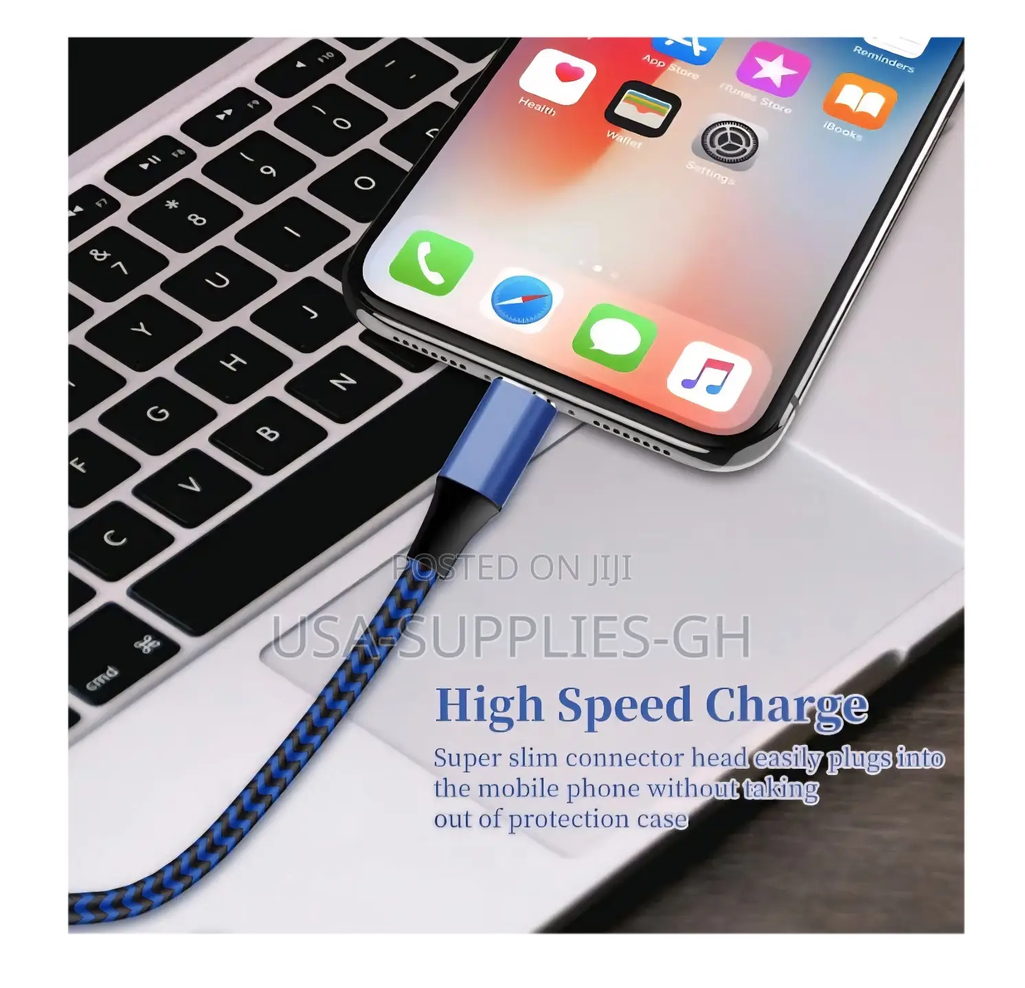 Apple Mfi Certified 6ft Usb-a to Lightning Cable, Braided, From Usa