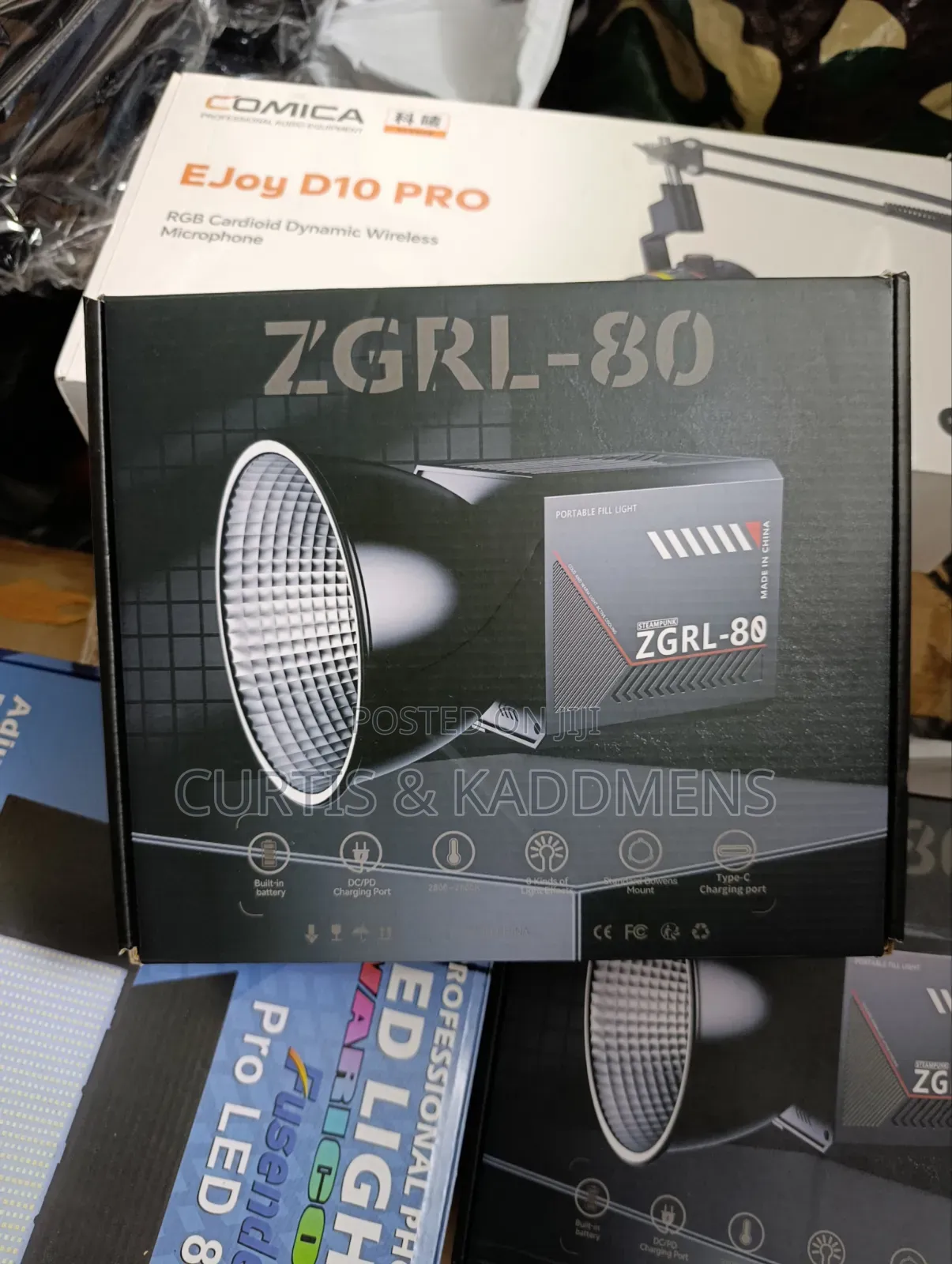 ZGRL 80w Cob Led Rechargeable Lights With Inbuilt Battery