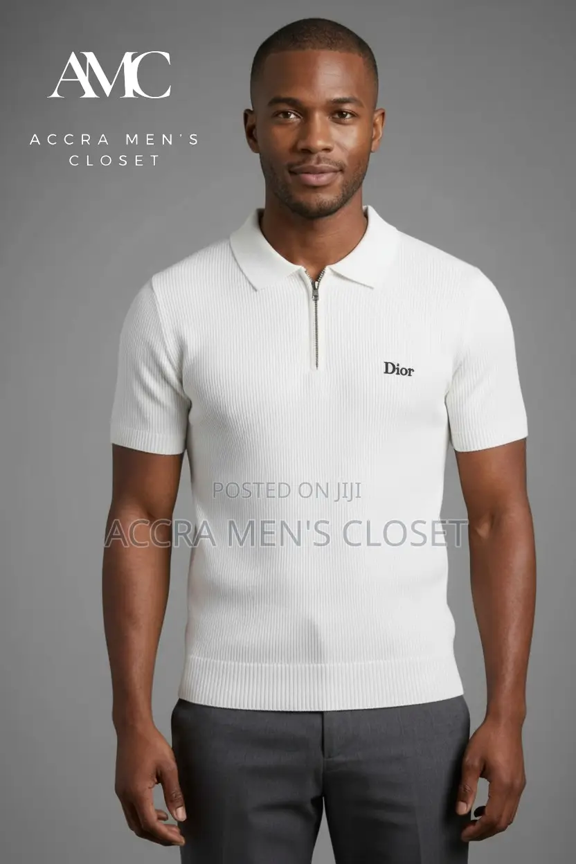 Men's Premium Short Sleeve Polo Shirt – Zip Neck, Smart Casual