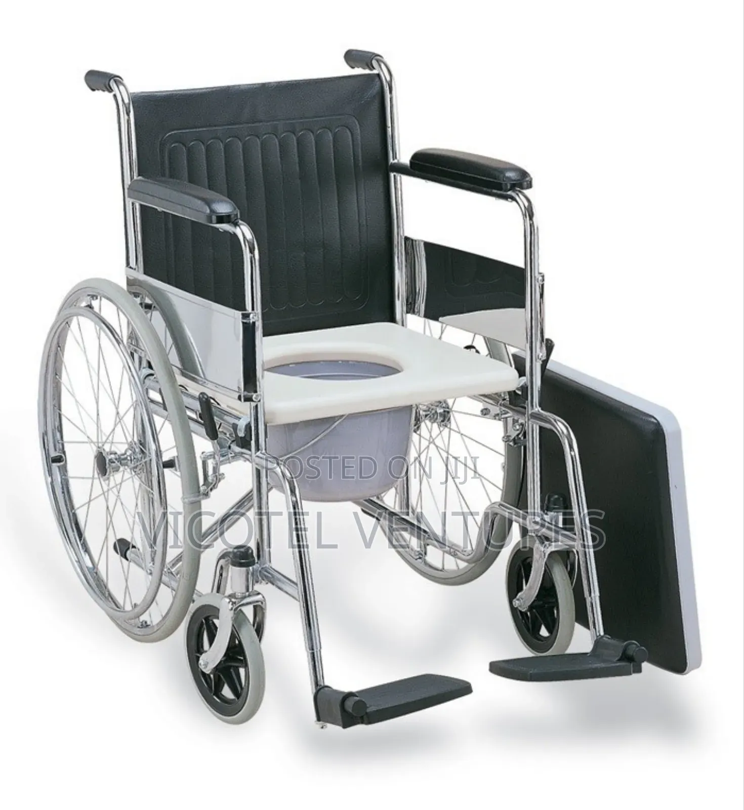 Commode Wheelchair Short Back