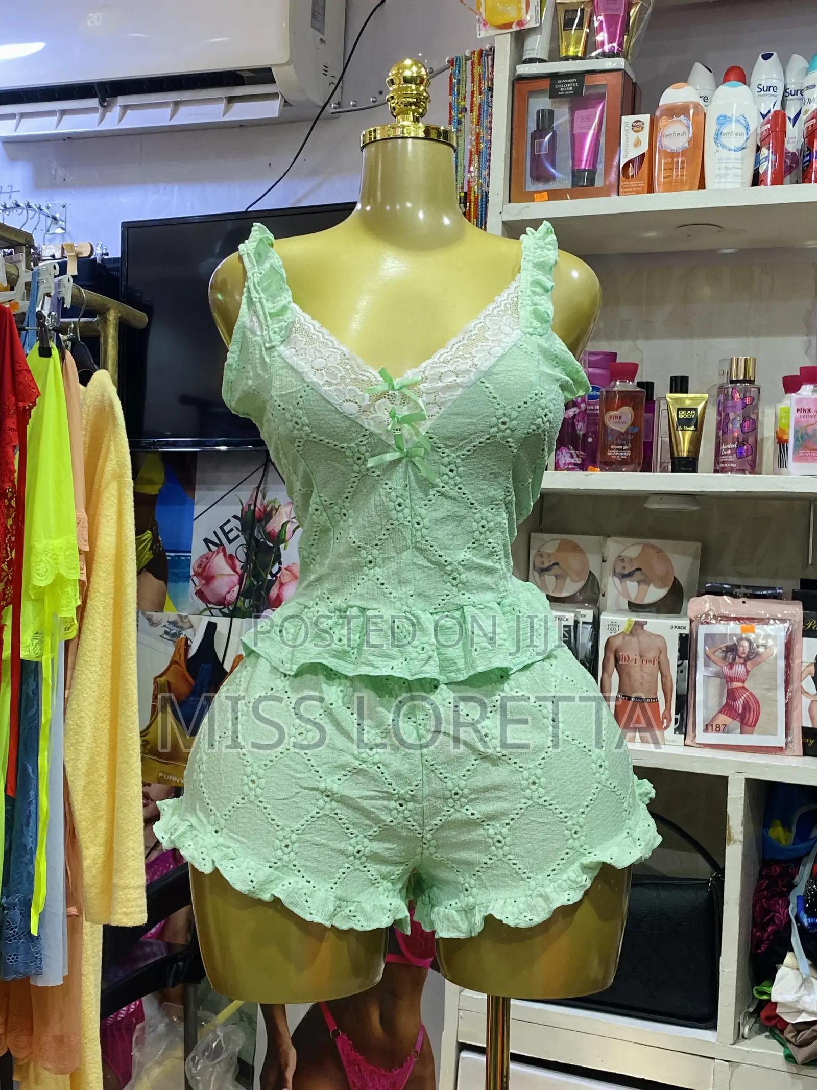 Cotton Lace Top and Shorts - 2pc