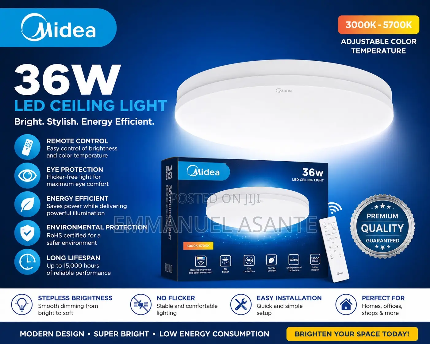 Midea 36w Led Ceiling Light – Modern Energy Saving