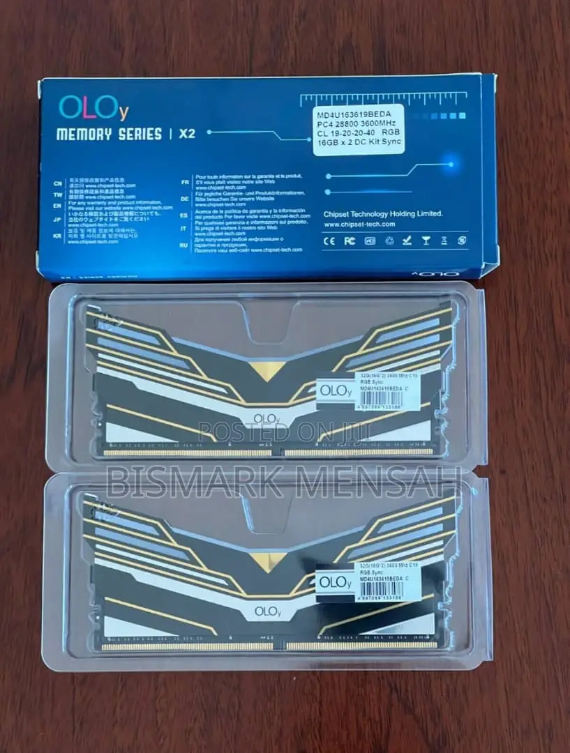 Oloy Ddr4 Ram 32gb (2x16gb) Aura Sync RGB 3600mhz