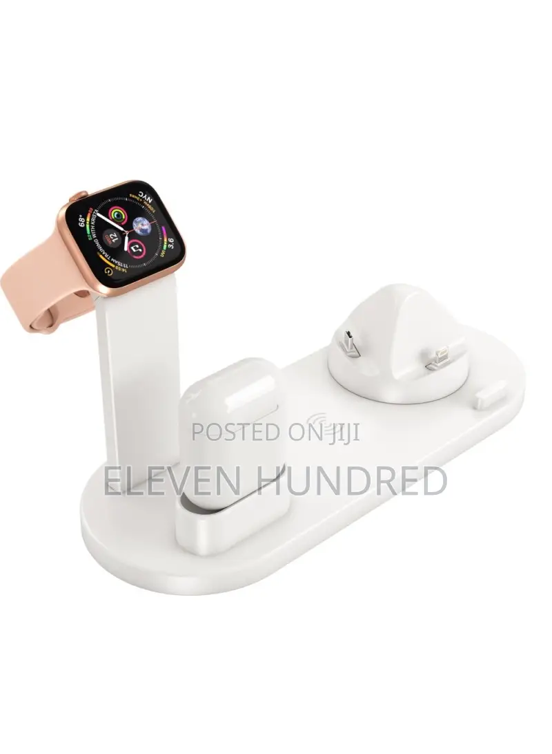 3-in-1 Rotatable Wireless Charging Dock Station (White)