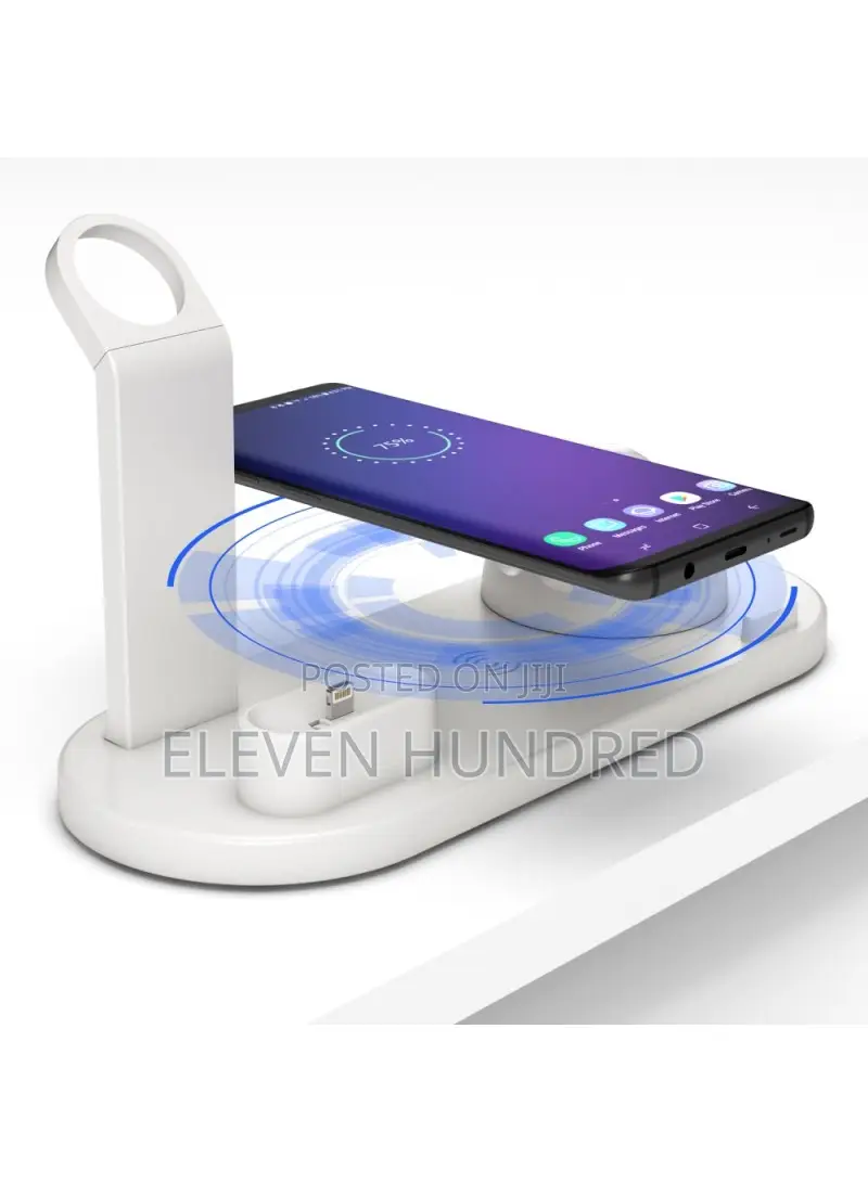 3-in-1 Rotatable Wireless Charging Dock Station (White)