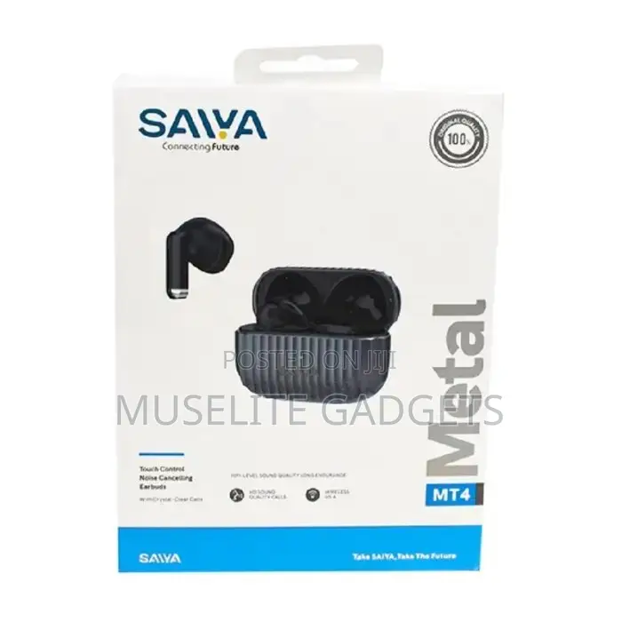 Saiya Metal Mt4 Wireless Earbuds - Deep Bass Long Battery Life