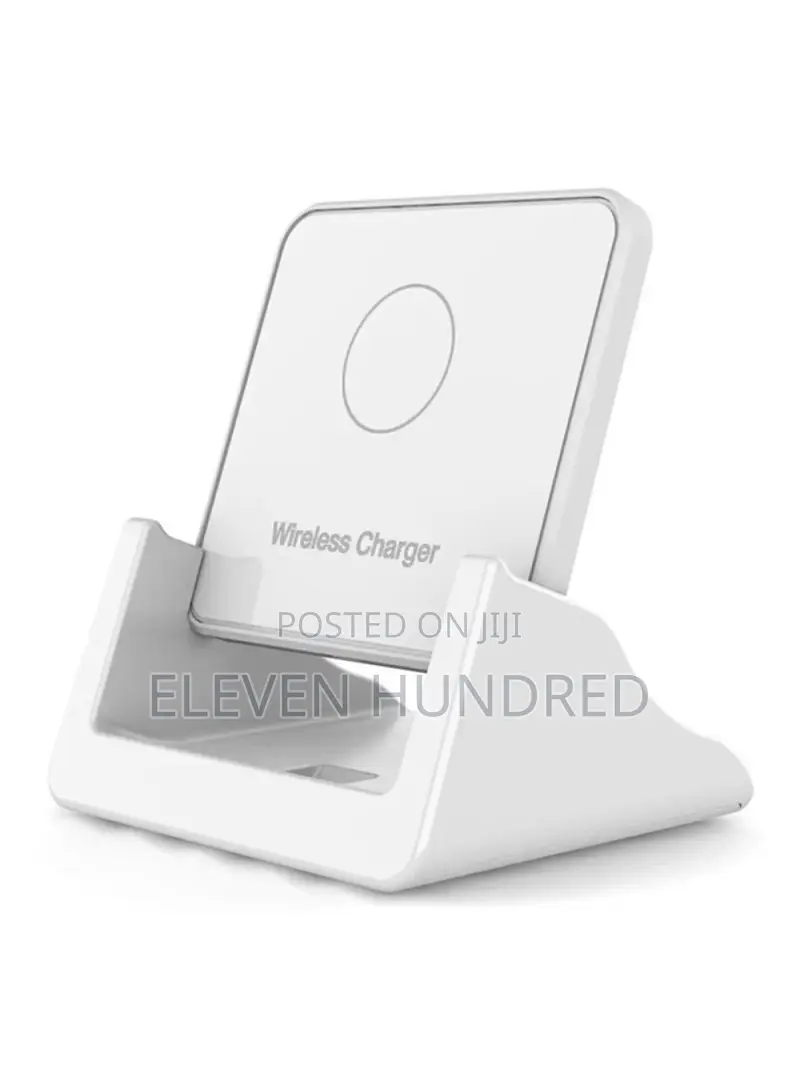15w Fast Charging Dock Vertical Wireless Charger (White)