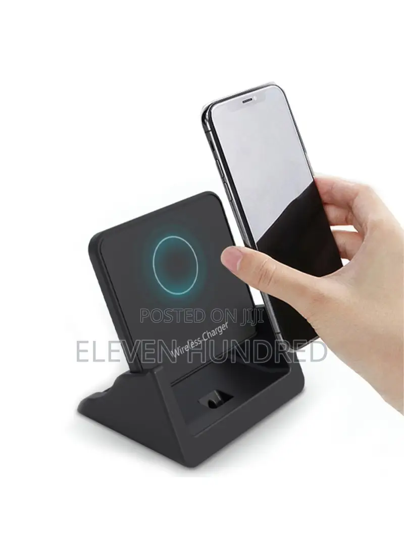 15w Fast Charging Dock Vertical Wireless Charger (White)
