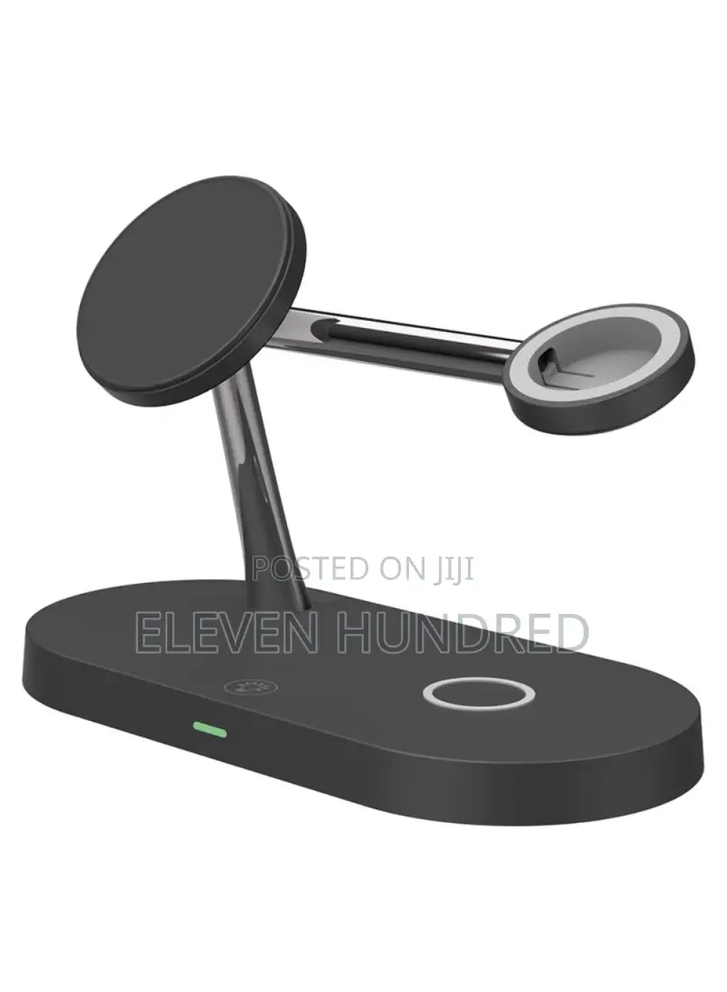 4 in 1 15w Max Magnetic Wireless Charger With Led Night Light (Black)