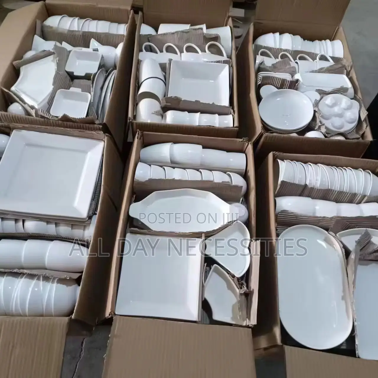 45-60pcs Ceramic Bowl, Plate and Cups