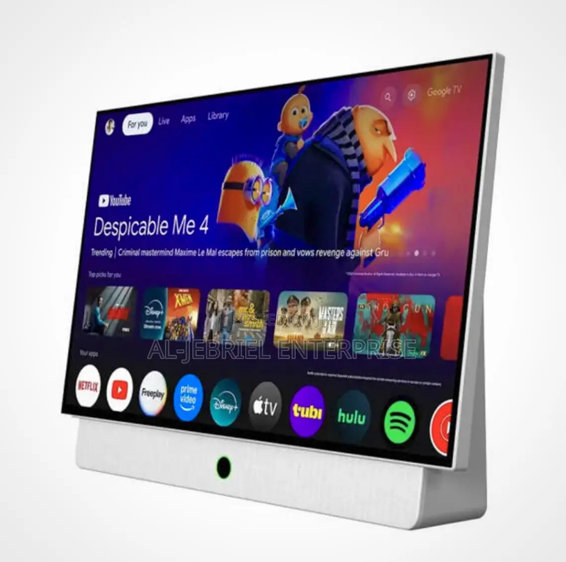 Powerology 27” Portable Smart Tv With Built-in Battery