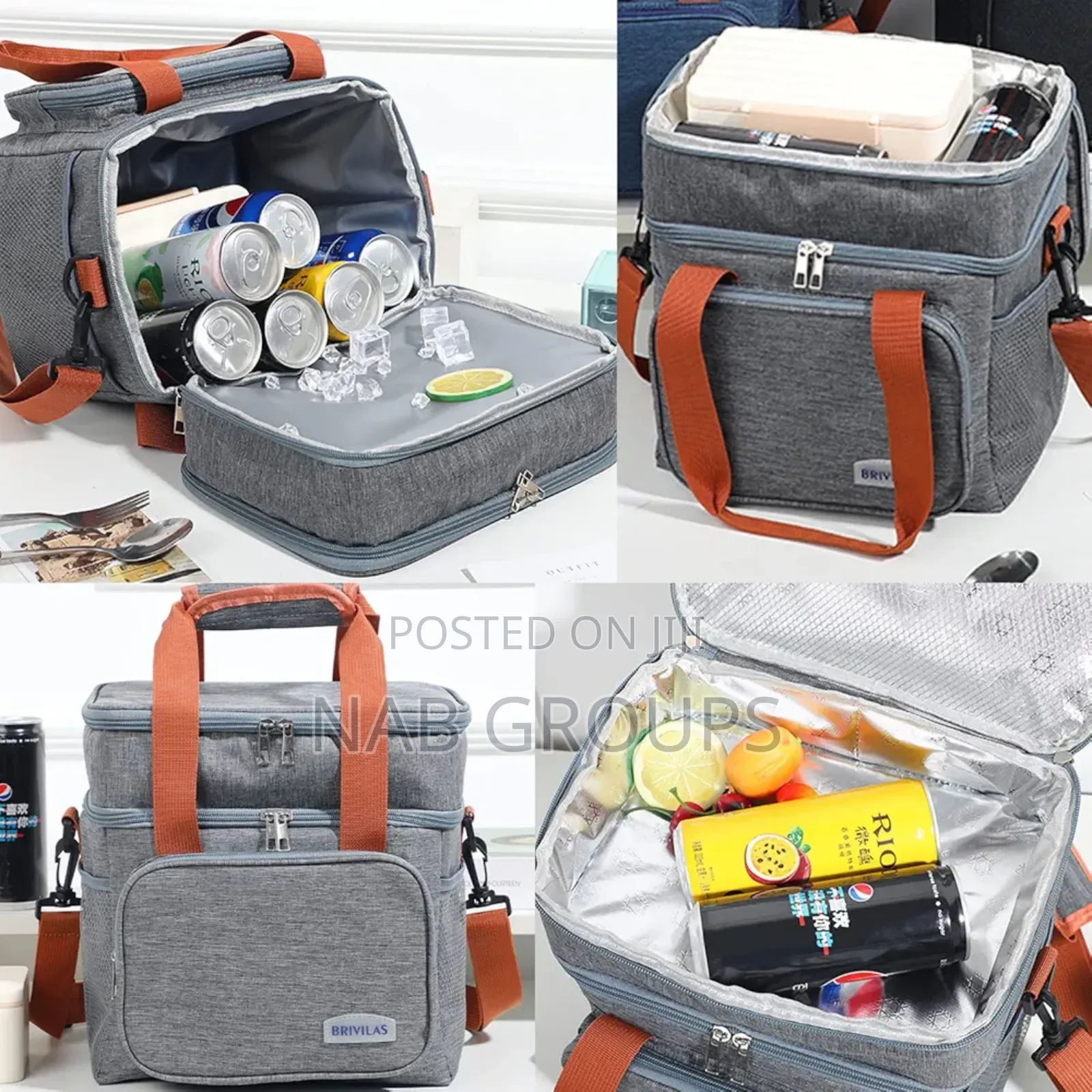 Double Decker Insulated Lunch Bag