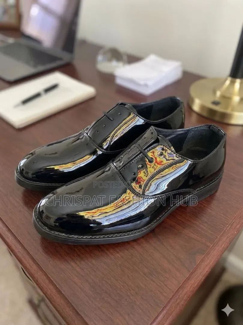Black Patent Oxford Shoes
