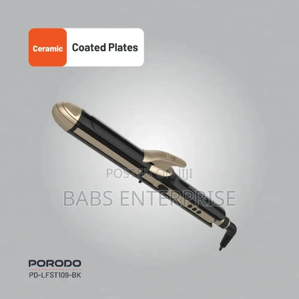 Porodo Lifestyle 4 Style Hair Iron – Black