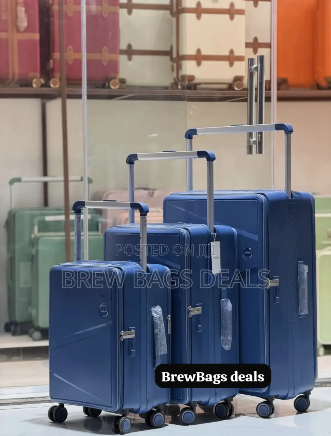 Quality Bubule 3set Wide Handle Fiber Unbreakable Traveling Bag.