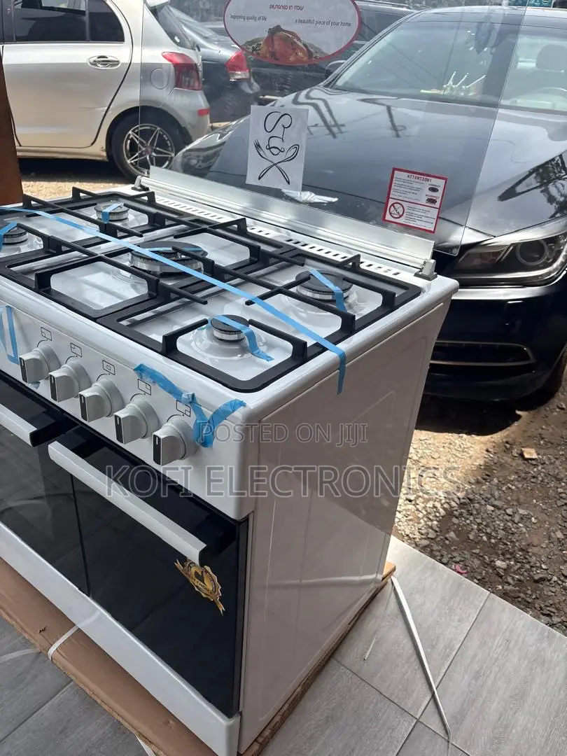 Mediatech 60x90 White Gas Cooker Family-Size Cooking Solution