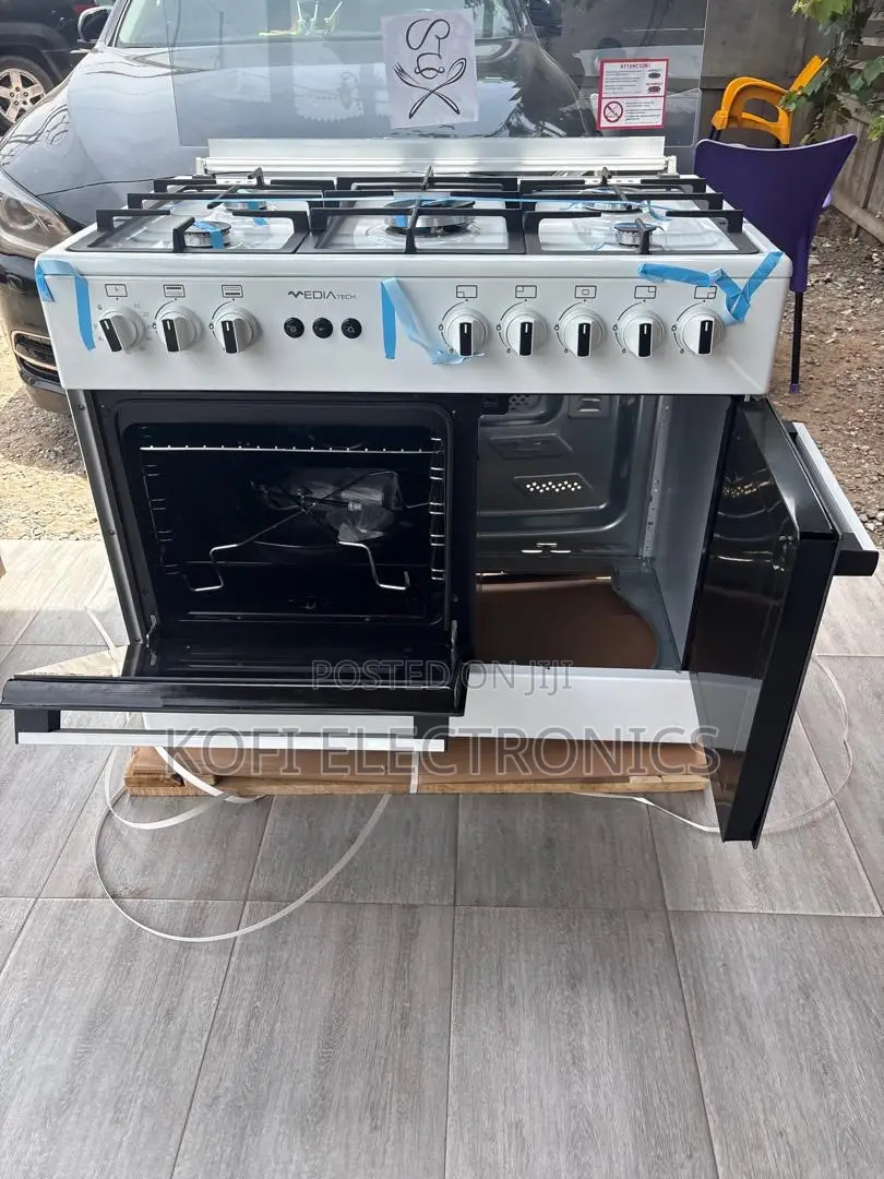 Mediatech 60x90 White Gas Cooker Bigger Size, Better Cooking